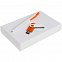 Набор Twist White, белый с оранжевым, 8 Гб с логотипом в Балашихе заказать по выгодной цене в кибермаркете AvroraStore
