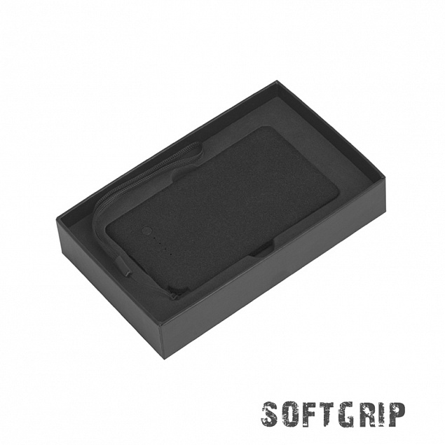 Зарядное устройство "Камень" с покрытием soft grip, 4000 mAh в подарочной коробке с логотипом в Балашихе заказать по выгодной цене в кибермаркете AvroraStore