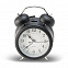 Настольные часы с будильником в ретро стиле, черный с логотипом в Балашихе заказать по выгодной цене в кибермаркете AvroraStore