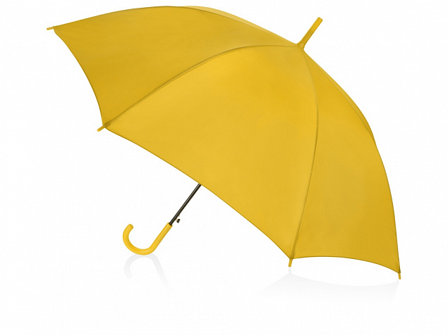 Зонт-трость полуавтоматический с пластиковой ручкой, желтый с логотипом в Балашихе заказать по выгодной цене в кибермаркете AvroraStore