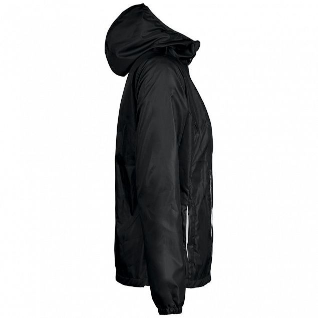 Ветровка женская FASTPLANT черная с логотипом в Балашихе заказать по выгодной цене в кибермаркете AvroraStore