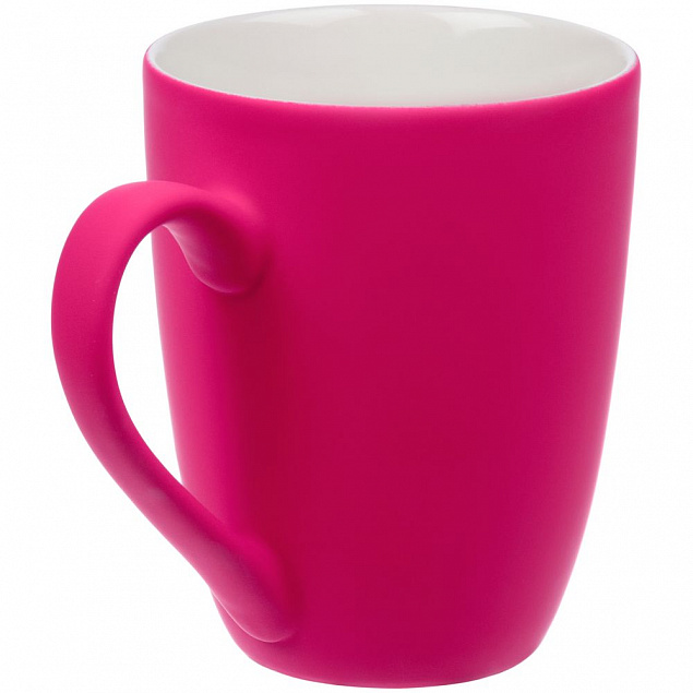 Кружка Good Morning с покрытием софт-тач, ярко-розовая (фуксия) с логотипом в Балашихе заказать по выгодной цене в кибермаркете AvroraStore