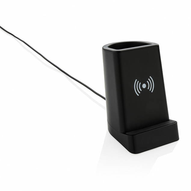 Док-станция Light up для беспроводной зарядки с подставкой для ручек, 5W с логотипом в Балашихе заказать по выгодной цене в кибермаркете AvroraStore