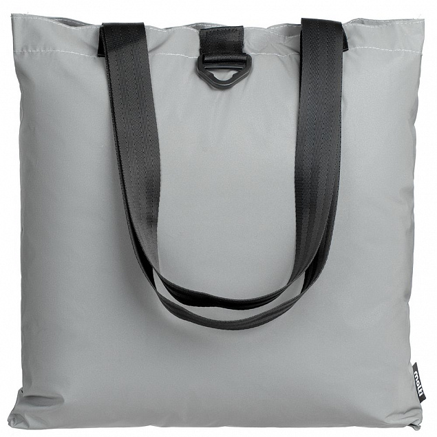 Шоппер Manifest из светоотражающей ткани, серый с логотипом в Балашихе заказать по выгодной цене в кибермаркете AvroraStore