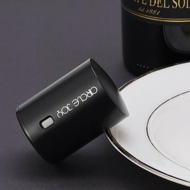 Вакуумная пробка для вина Wine Sealer, черная с логотипом в Балашихе заказать по выгодной цене в кибермаркете AvroraStore