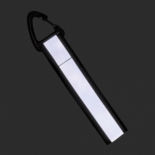 Светоотражающий брелок Flashline, серый с черным с логотипом в Балашихе заказать по выгодной цене в кибермаркете AvroraStore