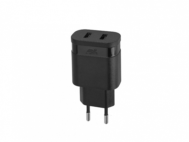 Сетевое зарядное устройство, 2 USB/2.4 A с логотипом в Балашихе заказать по выгодной цене в кибермаркете AvroraStore