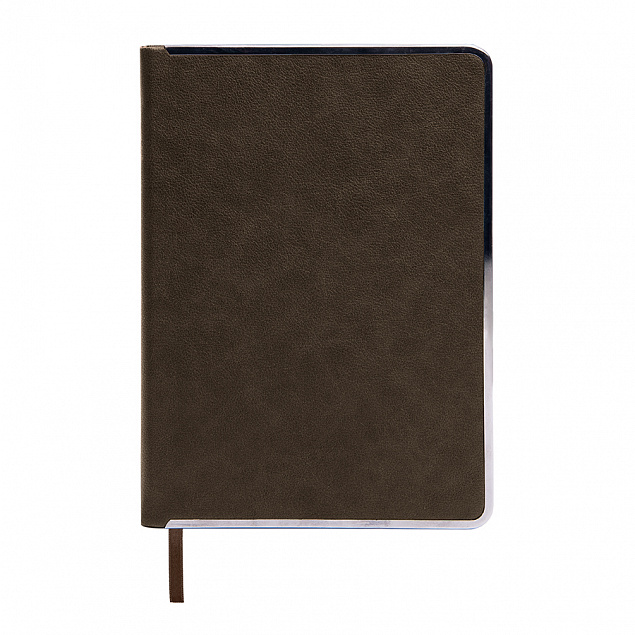 Ежедневник недатированный Montrose, А5, коричневый, кремовый блок, графитовый срез с логотипом в Балашихе заказать по выгодной цене в кибермаркете AvroraStore