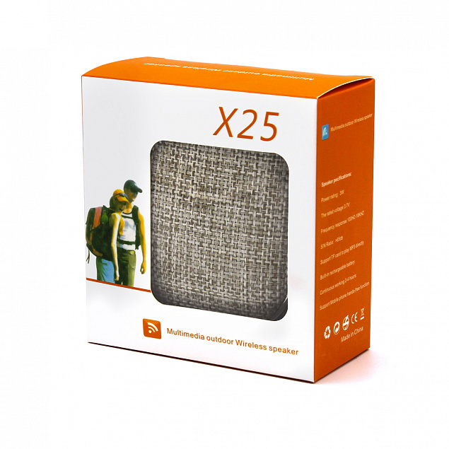 Беспроводная Bluetooth колонка  X25 Outdoor - Серый CC с логотипом в Балашихе заказать по выгодной цене в кибермаркете AvroraStore