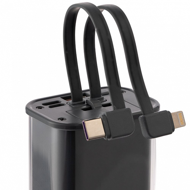 Аккумулятор c быстрой зарядкой Trellis Geek 10000 мАч, темно-серый с логотипом в Балашихе заказать по выгодной цене в кибермаркете AvroraStore