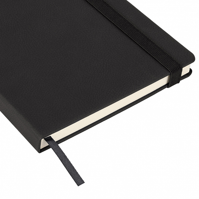 Ежедневник недатированный Marseille soft touch BtoBook, черный с логотипом в Балашихе заказать по выгодной цене в кибермаркете AvroraStore