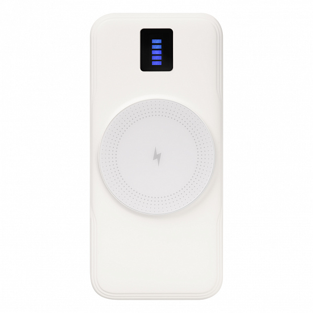 Внешний беспроводной аккумулятор, Ultra Wireless Magnetic, 10000 mah, белый с логотипом в Балашихе заказать по выгодной цене в кибермаркете AvroraStore