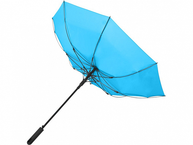 Противоштормовой зонт Noon 23 полуавтомат, аква с логотипом в Балашихе заказать по выгодной цене в кибермаркете AvroraStore