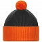 Шапка Snappy, темно-серая с оранжевым с логотипом в Балашихе заказать по выгодной цене в кибермаркете AvroraStore