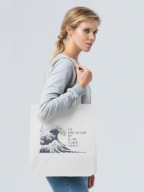 Холщовая сумка «Цифровые стихи. Японская поэзия», молочно-белая с логотипом в Балашихе заказать по выгодной цене в кибермаркете AvroraStore