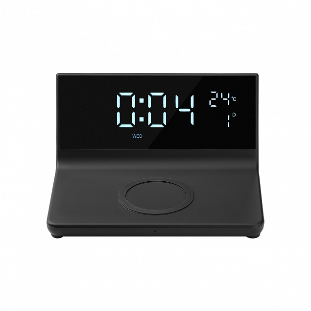 Настольные часы с беспроводной зарядкой 15W Zenith с логотипом в Балашихе заказать по выгодной цене в кибермаркете AvroraStore