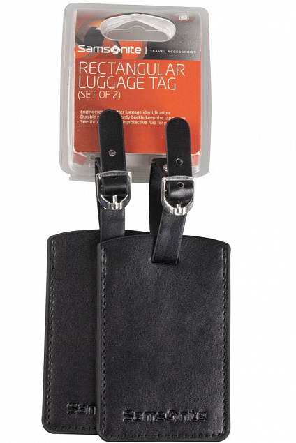 Набор из 2 бирок Luggage Accessories, черный с логотипом в Балашихе заказать по выгодной цене в кибермаркете AvroraStore