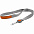 Лента для бейджа с ретрактором Devon, серая с оранжевым с логотипом в Балашихе заказать по выгодной цене в кибермаркете AvroraStore