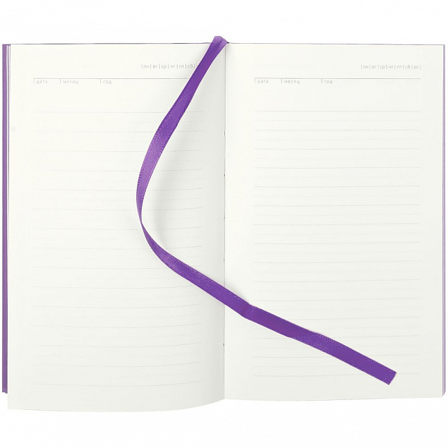 Ежедневник Flat Mini, недатированный, фиолетовый с логотипом в Балашихе заказать по выгодной цене в кибермаркете AvroraStore