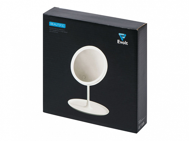 Косметическое зеркало с LED-подсветкой «Beautific» с логотипом в Балашихе заказать по выгодной цене в кибермаркете AvroraStore