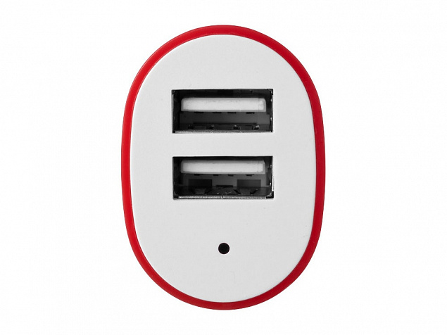 Адаптер автомобильный Pole, красный с логотипом в Балашихе заказать по выгодной цене в кибермаркете AvroraStore