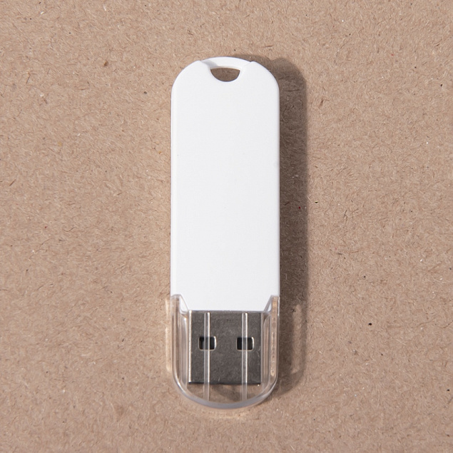USB flash-карта UNIVERSAL (8Гб), белая, 5,8х1,7х0,6 см, пластик с логотипом в Балашихе заказать по выгодной цене в кибермаркете AvroraStore