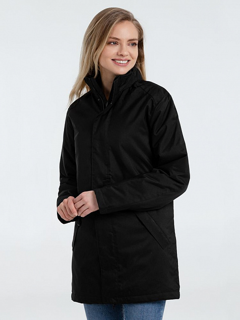Куртка на стеганой подкладке ROBYN, черная с логотипом в Балашихе заказать по выгодной цене в кибермаркете AvroraStore