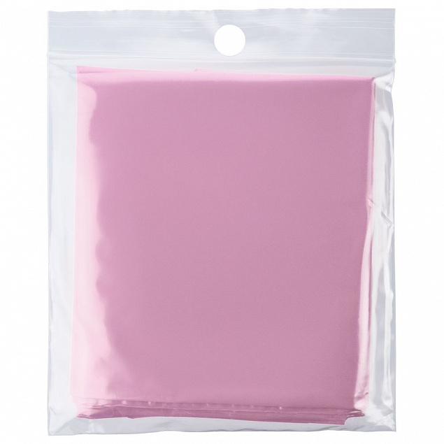 Дождевик-плащ CloudTime, розовый с логотипом в Балашихе заказать по выгодной цене в кибермаркете AvroraStore
