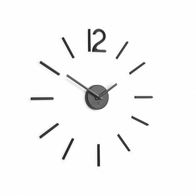 Настенные часы Blink, черные с логотипом в Балашихе заказать по выгодной цене в кибермаркете AvroraStore