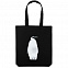 Холщовая сумка Like a Penguin, черная с логотипом в Балашихе заказать по выгодной цене в кибермаркете AvroraStore