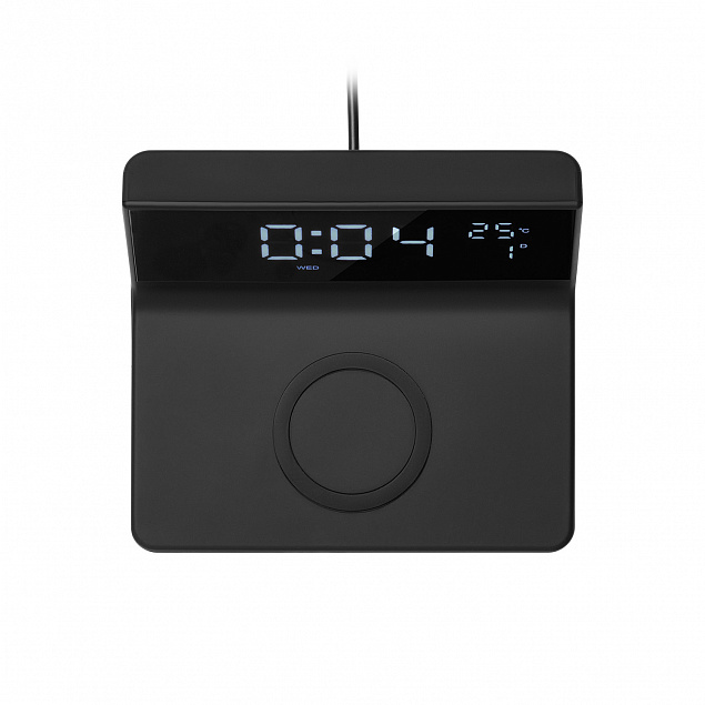 Настольные часы с беспроводной зарядкой 15W Zenith с логотипом в Балашихе заказать по выгодной цене в кибермаркете AvroraStore