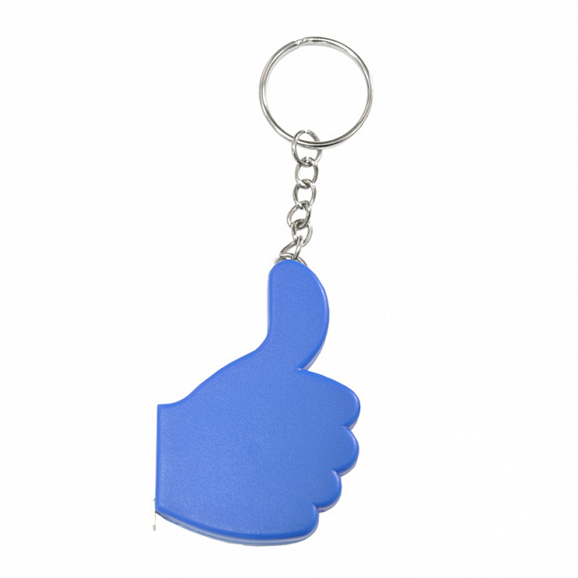 Брелок-рулетка "Класс!", синий с логотипом в Балашихе заказать по выгодной цене в кибермаркете AvroraStore