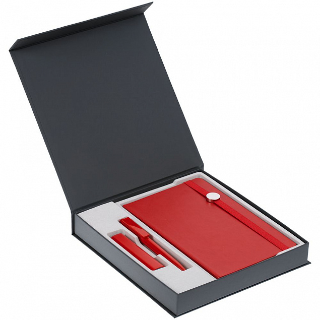 Коробка Arbor под ежедневник, аккумулятор и ручку, серая с логотипом в Балашихе заказать по выгодной цене в кибермаркете AvroraStore