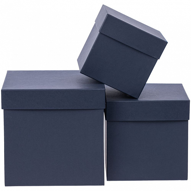 Коробка Cube S, синяя с логотипом в Балашихе заказать по выгодной цене в кибермаркете AvroraStore