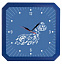 Часы настенные «Квадро», синие с логотипом в Балашихе заказать по выгодной цене в кибермаркете AvroraStore