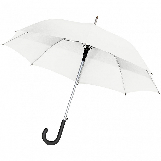 Зонт-трость Alu AC,белый с логотипом в Балашихе заказать по выгодной цене в кибермаркете AvroraStore