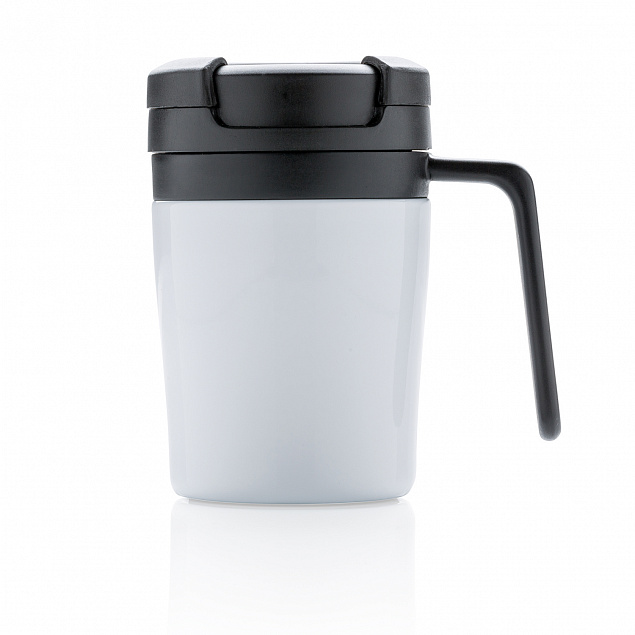 Термокружка с ручкой Coffee-to-go, белый с логотипом в Балашихе заказать по выгодной цене в кибермаркете AvroraStore