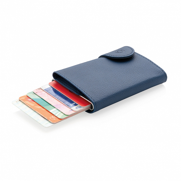 Кошелек с держателем для карт C-Secure RFID, голубой с логотипом в Балашихе заказать по выгодной цене в кибермаркете AvroraStore
