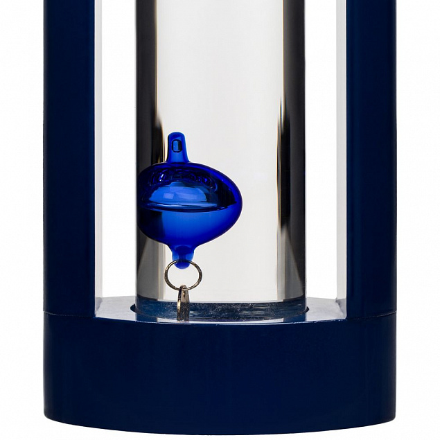 Термометр «Галилео» в деревянном корпусе, синий с логотипом в Балашихе заказать по выгодной цене в кибермаркете AvroraStore