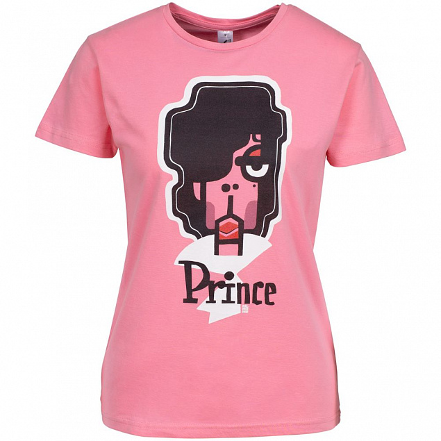 Футболка женская «Меламед. Prince», розовая с логотипом в Балашихе заказать по выгодной цене в кибермаркете AvroraStore