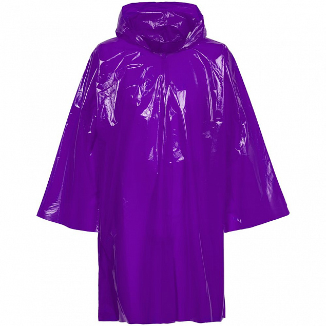Дождевик-плащ CloudTime, фиолетовый с логотипом в Балашихе заказать по выгодной цене в кибермаркете AvroraStore