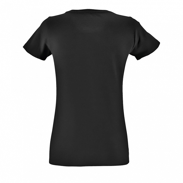 Футболка женская REGENT FIT WOMEN, черная с логотипом в Балашихе заказать по выгодной цене в кибермаркете AvroraStore
