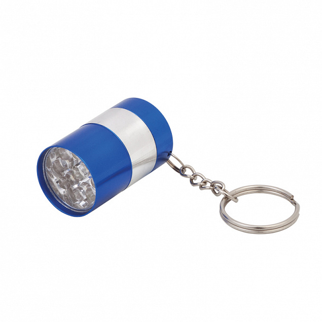 Брелок-фонарик, синий с логотипом в Балашихе заказать по выгодной цене в кибермаркете AvroraStore