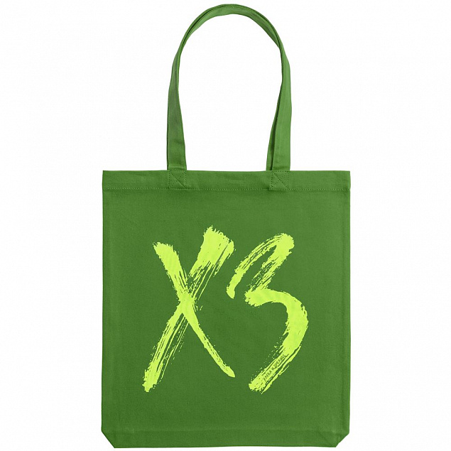 Холщовая сумка «ХЗ», ярко-зеленая с логотипом в Балашихе заказать по выгодной цене в кибермаркете AvroraStore