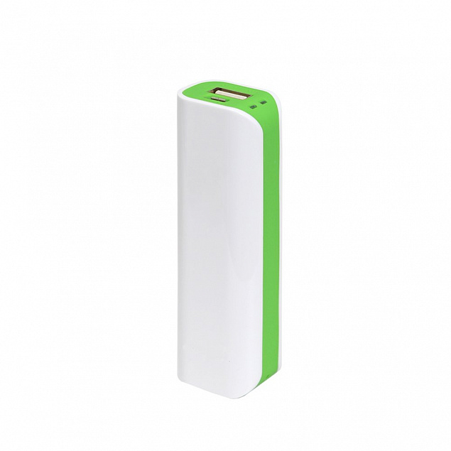 Внешний аккумулятор, Aster PB, 2000 mAh, белый/зеленый, подарочная упаковка с блистером с логотипом в Балашихе заказать по выгодной цене в кибермаркете AvroraStore