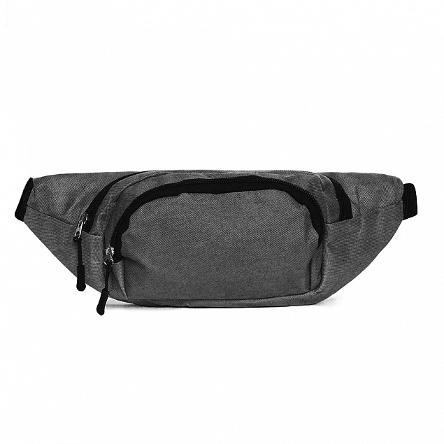 Рюкзаки и сумки Сумка поясная STAN таффета 168D, 125 Серый меланж с логотипом в Балашихе заказать по выгодной цене в кибермаркете AvroraStore