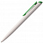 Ручка шариковая Senator Dart Polished, бело-зеленая с логотипом в Балашихе заказать по выгодной цене в кибермаркете AvroraStore