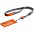 Чехол для пропуска с лентой и ретрактором Devon, оранжевый с логотипом в Балашихе заказать по выгодной цене в кибермаркете AvroraStore