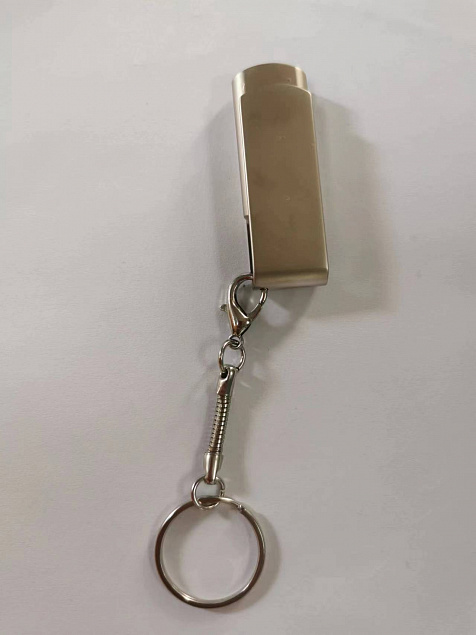 Брелок для флешки, серебристый, металл с логотипом в Балашихе заказать по выгодной цене в кибермаркете AvroraStore