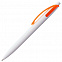 Ручка шариковая Bento, белая с оранжевым с логотипом в Балашихе заказать по выгодной цене в кибермаркете AvroraStore